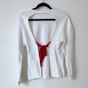 Opening ceremony open back sweatshirt